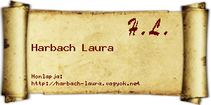 Harbach Laura névjegykártya